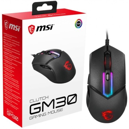 MSI Clutch GM30 mouse Black optical (6200DPI) USB2.0 (6BUT)-4