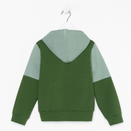 Sweatshirt for a boy, the color is gray-green, height is 104 cm-7