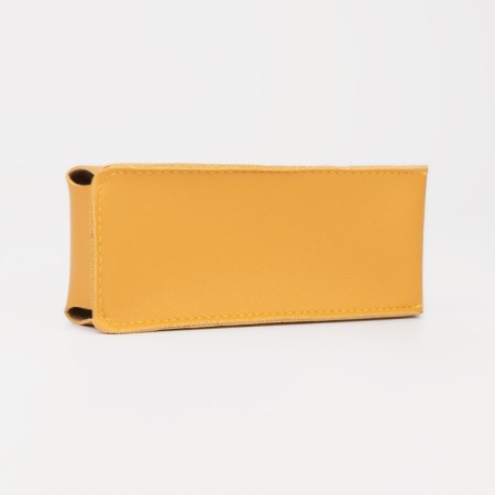 Case for glasses on the button, yellow color-1