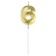 Candle in the cake on the skewer "Fine", the number "6", gold, 5 cm
