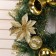 New Year's Wreath D-25 cm "Golden flowers and bells"
