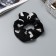 Hair gum "Orbit" Classic Heart, 10 cm, white-black