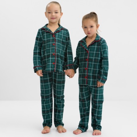 New Year. PAZHAMA Children's KAFTAN Green Mood, size 30 (98-104 cm)-3