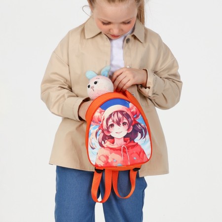 Children's backpack on the zipper "chosen", color orange color-8