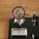 Table 7V1 set with a business card holder and clock, black tree 511394