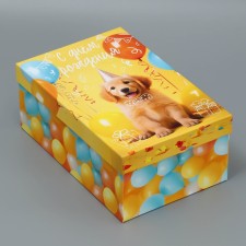 Gift rectangular, packaging, “Happy Birthday”, 24 x 15.5 x 9.5 cm