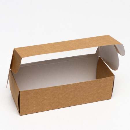 Folding box with a window for roll, craft, 26 x 10 x 8 cm-2