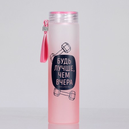 Water bottle "Be better", 500 ml, glass-1