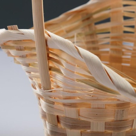 Wicker basket, bamboo, natural color, (hat with bend)-1
