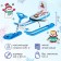 Snow -chapel "Masha and the Bear", SMM2, with a back and a seat belt, the color is blue/white
