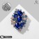 Brooch "Empress" drops, color in silver
