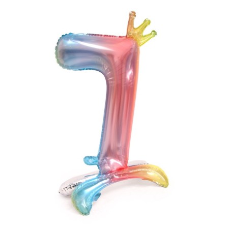 Foil ball 32 “The number 7 with the crown”, the gradient on the stand-1
