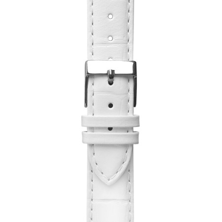Watch strap, male, 20 mm, harness 75 mm, larynx 115 mm, genuine leather, white-3