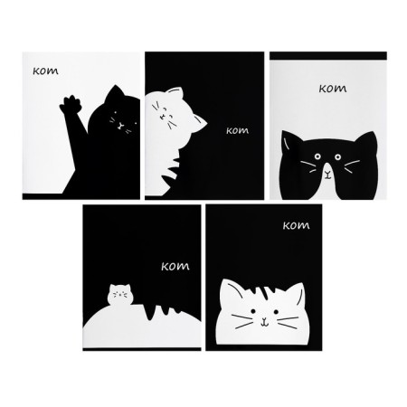 Notebook of 48 sheets in the Calligrata "Cat" line, cover coated cardboard, UV-lak, OFSET block, mix