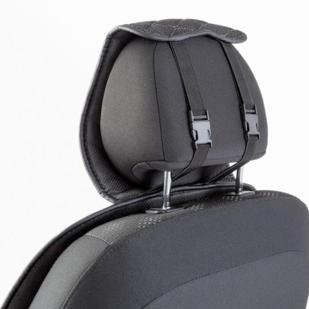 Caps on the front seats Car Performance, 2 pcs, Fiberflax (flax), rhombus, black-3