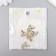 Decor for creativity metal, rhinestones "two swan" gold, green 1.5x1.8 cm