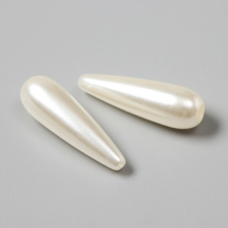 Beads for creativity plastic "Pearls elongated drop" set of 20 g 3x1x1 cm
