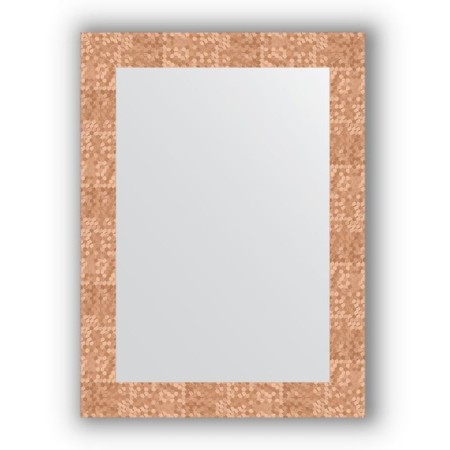 Mirror in the baguette frame - honeycombs copper 70 mm, 56 x 76 cm, evoForm