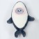 Soft toy "Cat" in a shark costume, 48 cm, gray color