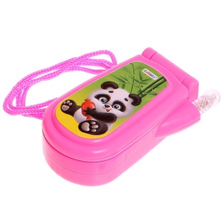 Musical phone "Panda", sound effects, works from batteries, mix-8