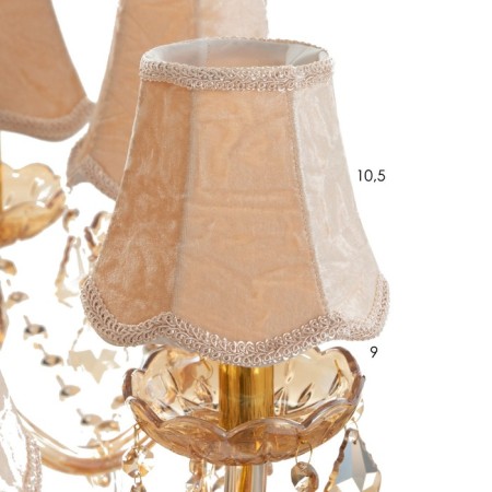 Palermo chandelier 8he14 25W cognac 72x72x60-90 cm Bayerlux-5