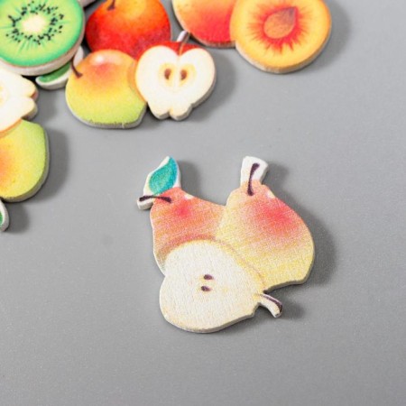 Decor for creativity tree "Fruit" set 10 pcs mix 2x2.2 cm-1