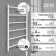 Electric towel Zein PE-04, Classic, 500x800 mm, 6 crossbars, white