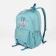 School backpack from textiles on a zipper, 3 pockets, turquoise color