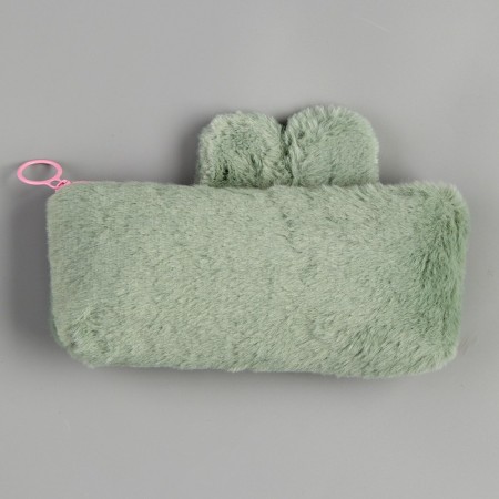 Penal school soft "crocodile", 20x8 cm, plush, green-3