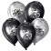 Shar Latex 12 "Moto Birthday", set of 50 pcs., Color silver, black chrome