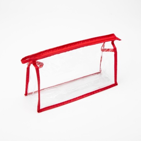 Cosmetic bag with lightning, red color-1