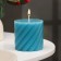 Candle-cylinder aromatic twisted "blueberries", 7.5x7.5 cm