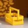 Wooden Kashpo 24.5 × 13.5 × 9 cm "Two Light", two -string, yellow Dam beautifully