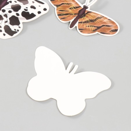 Butterflies cardboard "animal skins" set 12 pcs h = 4-10 cm-4