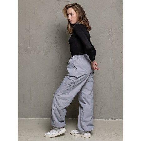 Insulated pants for children, height 140 cm, gray color-2