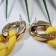 Earrings Plastic "Chain" sofa, yellow color in gold