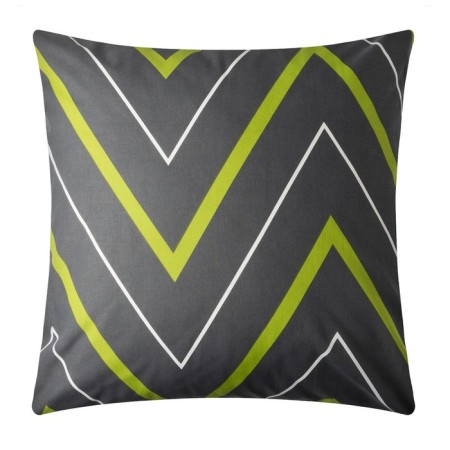 Pillowcase "Ethel" Green-gray zigzags 70*70, 100% cotton, stump, 125 g/m2