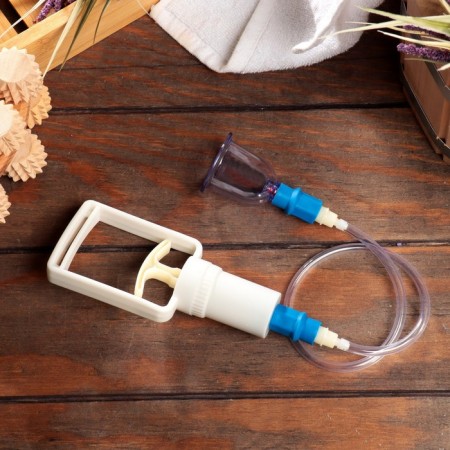 Acupuncture banks for vacuum massage with a pump, a set of 12 pcs.-2