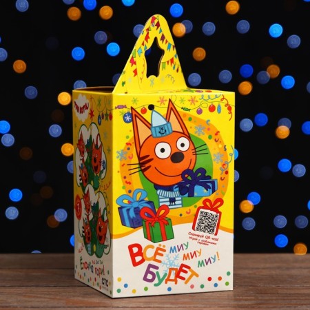 Gift Folding Box "Three Cats" 11 x 11 x 17.2 cm-3