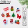 A set of vinyl stickers on the windows "Friends", reusable, 10 x 10 cm, New Year