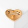 Brooch "Heart" Cardiogram, red-white color in gold