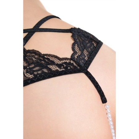 Erotic panties-belt with the pearl thread Erolata Wendy lace, black (42-44)-6