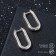 Earrings Metal "Geometry" volumetric oval, silver color