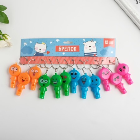 Flashlight light on the ring "Smile" flashes mix 6.5x3x1 cm-4