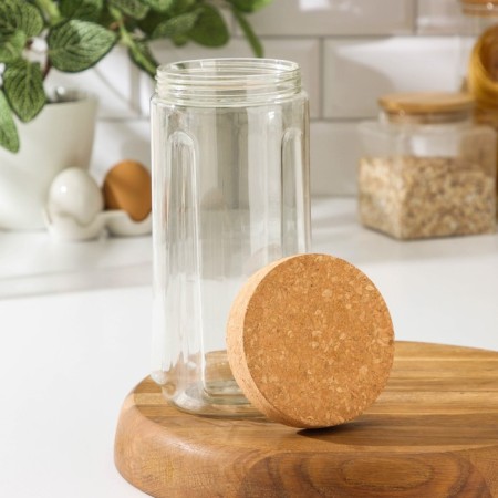 Bank for bulk products Rosemary, 1.1 l, with a cork cover-1