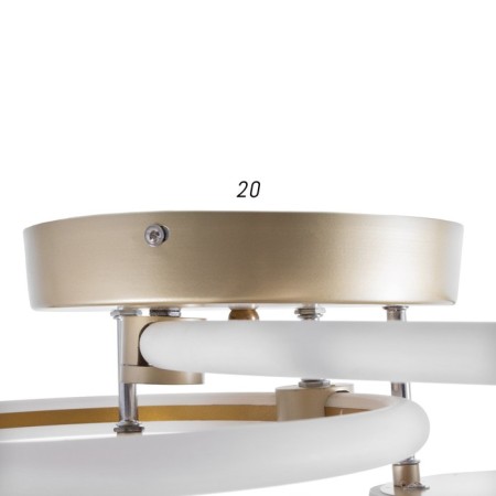 Chandelier 1810/4 LED 105W Champagne gold 60x10x10 cm Bayerlux-5