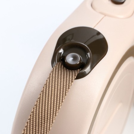 Roulette with a system of effective twisting a leash, 3 m, up to 15 kg, beige-green-4