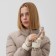 Female gloves on the claim Minaku 22 cm beige