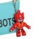 School pencil case on a zipper, with a suspension, "robot", mix