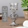 Climber Plastic, glass for 1 candle "openwork ball" glass on the leg silver 15x6x6 cm